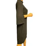 Calvin Klein Women's Mock Neck Midi Sheath Dress Black Size 8
