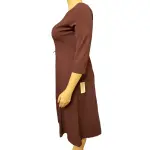 Calvin Klein Plum Three Quarter Sleeve Dress