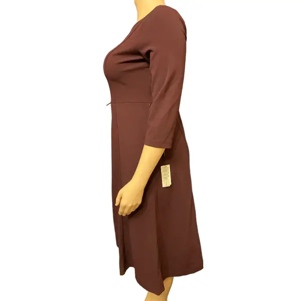 Calvin Klein Plum Three Quarter Sleeve Dress