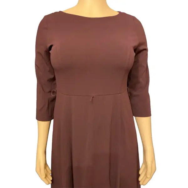Calvin Klein Plum Three Quarter Sleeve Dress