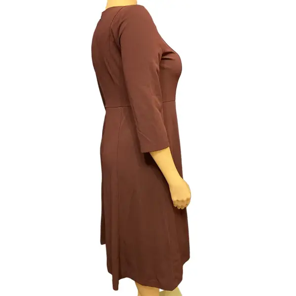 Calvin Klein Plum Three Quarter Sleeve Dress