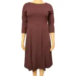 Calvin Klein Plum Three Quarter Sleeve Dress