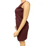 Calvin Klein Petite Starburst Sheath Dress in Aubergine