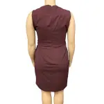 Calvin Klein Petite Starburst Sheath Dress in Aubergine