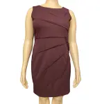 Calvin Klein Petite Starburst Sheath Dress in Aubergine