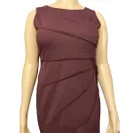 Calvin Klein Petite Starburst Sheath Dress in Aubergine