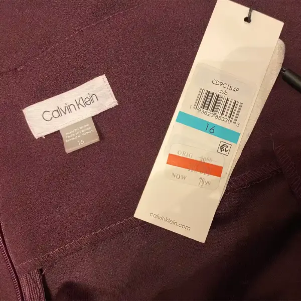 Calvin Klein Petite Starburst Sheath Dress in Aubergine