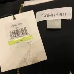 Calvin Klein Black Sheath Dress with White Piping and Bell Sleeves