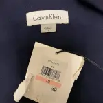 Calvin Klein Navy Scuba Crepe Sheath Dress with Gold Zipper