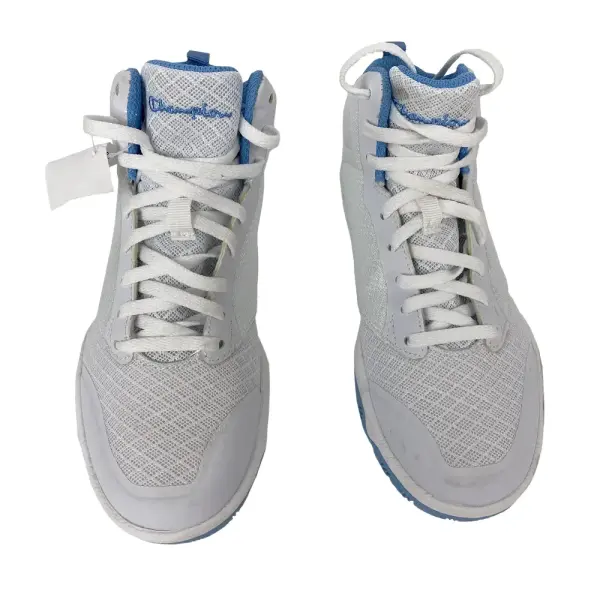 Champion Boys' Inferno White & Light Blue Basketball Shoes