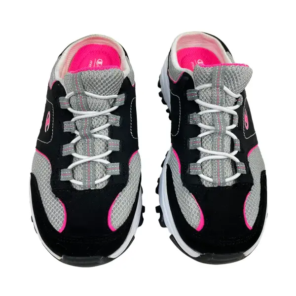 Champion Women's Mule Slip-On Sneakers Black Pink Size 6W
