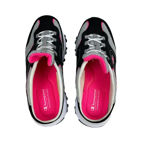 Champion Women's Mule Slip-On Sneakers Black Pink Size 6W
