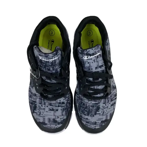 Champion Boys Black Gray Active Sneakers Size 3