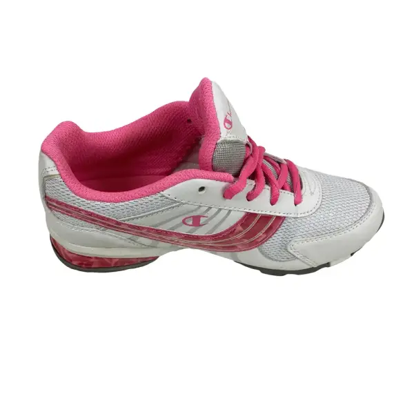 Champion Girls White and Pink Athletic Sneakers Size 3.5