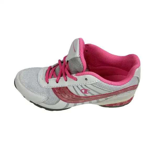 Champion Girls White and Pink Athletic Sneakers Size 3.5