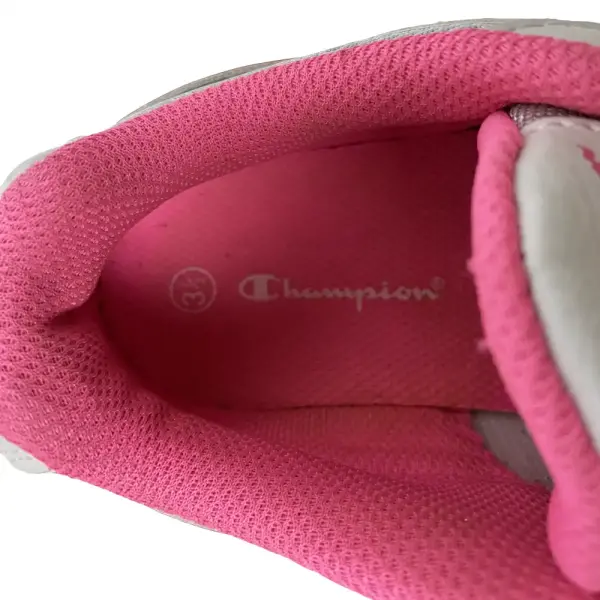 Champion Girls White and Pink Athletic Sneakers Size 3.5