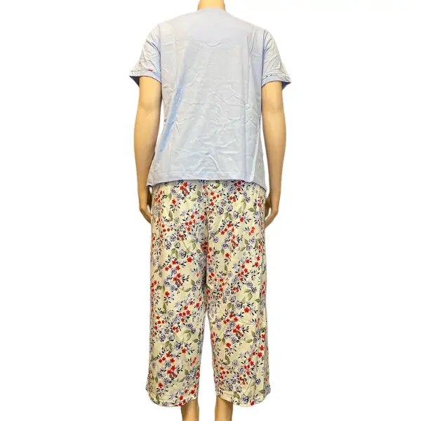 Charter Club Womens Cotton Capri Pajama Set Multi Floral