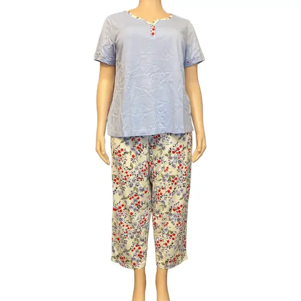 Charter Club Womens Cotton Capri Pajama Set Multi Floral