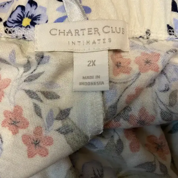 Charter Club Womens Cotton Capri Pajama Set Multi Floral
