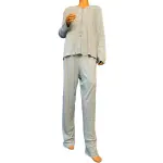 Charter Club Intimates Pajama Set Blue Polka Dot Cotton Button Front Two Piece