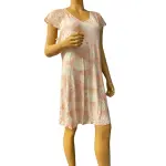 Charter Club Intimates Lace Sleeve Chemise Nightgown Pink White Floral