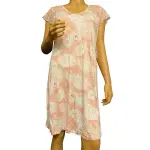 Charter Club Intimates Lace Sleeve Chemise Nightgown Pink White Floral