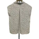 Claudia Richard Petite Blue Bird Print Blouse