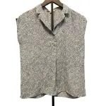 Claudia Richard Petite Blue Bird Print Blouse