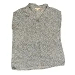 Claudia Richard Petite Blue Bird Print Blouse