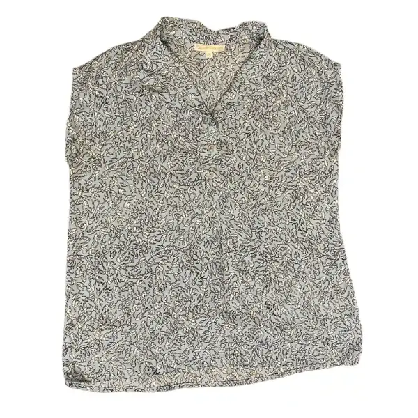 Claudia Richard Petite Blue Bird Print Blouse