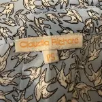 Claudia Richard Petite Blue Bird Print Blouse