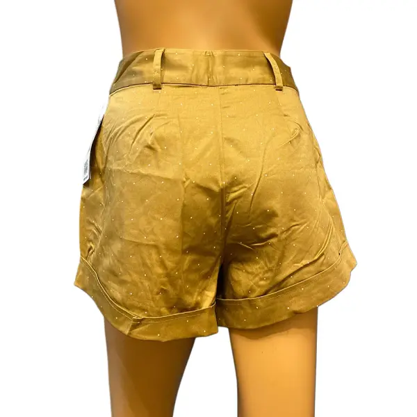 Danielle Bernstein Polka Dot High Rise Cuffed Shorts