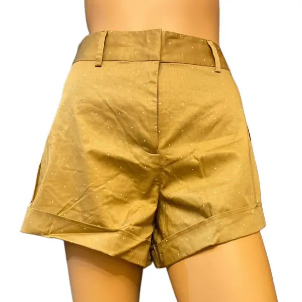 Danielle Bernstein Polka Dot High Rise Cuffed Shorts