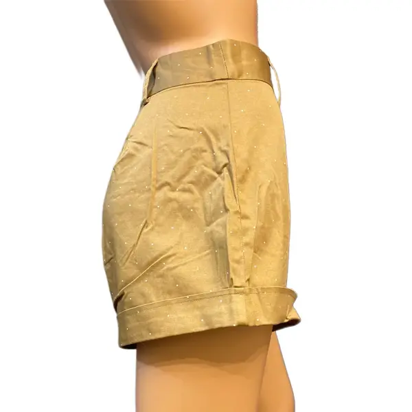 Danielle Bernstein Polka Dot High Rise Cuffed Shorts