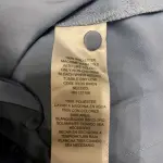 Danielle Bernstein Puff Sleeve Crop Top Baby Blue V Neck Snap Front