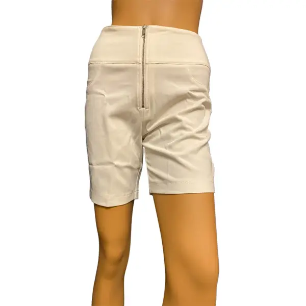 Danielle Bernstein Bike Shorts Cloud Exposed Zipper Stretch