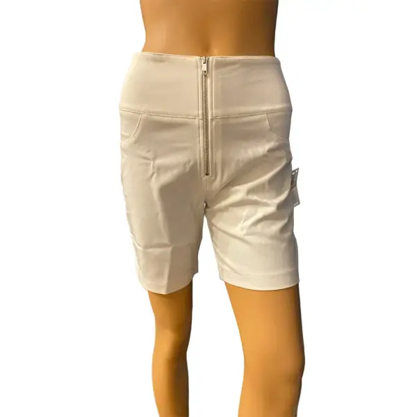 Danielle Bernstein Bike Shorts Cloud Exposed Zipper Stretch