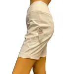 Danielle Bernstein Bike Shorts Cloud Exposed Zipper Stretch