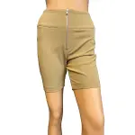 Danielle Bernstein Women’s High Rise Zipper Front Chino Shorts