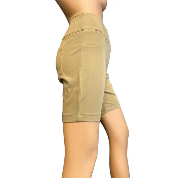 Danielle Bernstein Women’s High Rise Zipper Front Chino Shorts