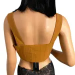 Danielle Bernstein Pintuck Corset Crop Top Size 8