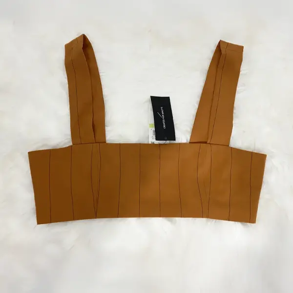Danielle Bernstein Pintuck Corset Crop Top Size 8