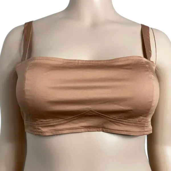 Danielle Bernstein Straight Neck Bralette Crop Top Size 12