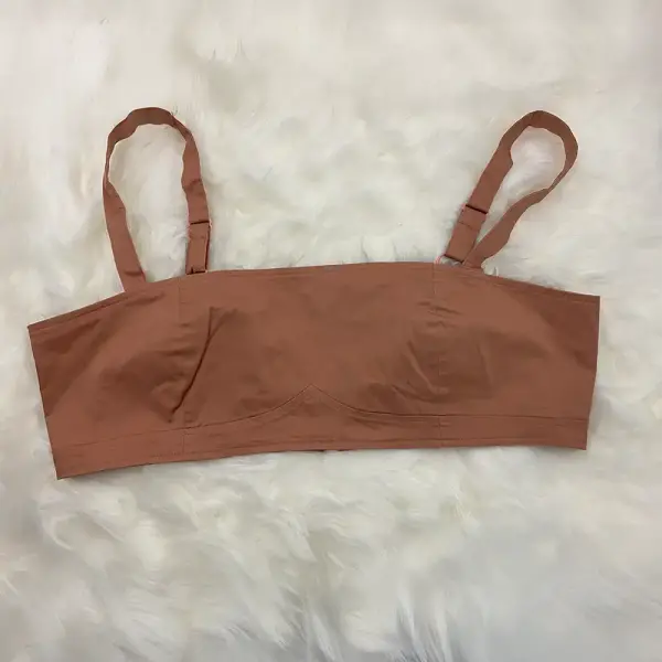 Danielle Bernstein Straight Neck Bralette Crop Top Size 12
