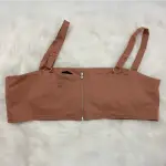 Danielle Bernstein Straight Neck Bralette Crop Top Size 14