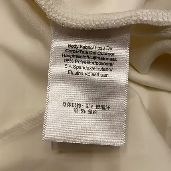 DKNY Asymmetric Hem Top Ivory V Neck Cap Sleeve Stretch