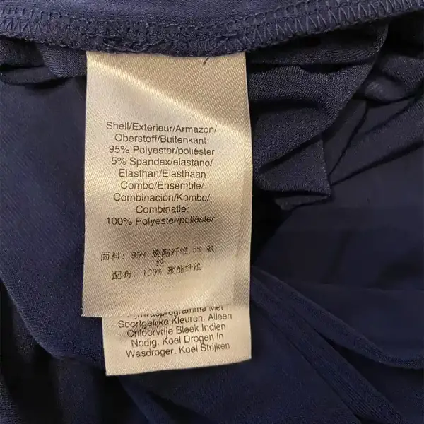 DKNY Navy Blue Asymmetric Hem Midi Dress with Sheer Detail