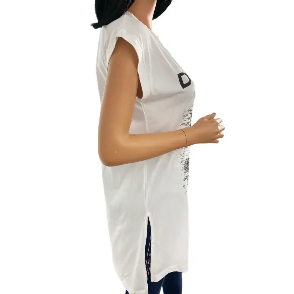 DKNY NYC Skyline Graphic High-Low Tunic