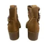 Forever 21 Double Buckle Tan Ankle Boots Women's Size 5.5