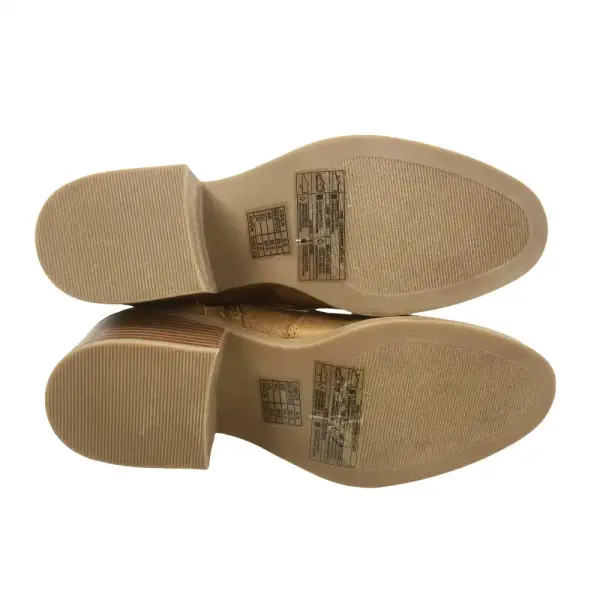 Forever 21 Double Buckle Tan Ankle Boots Women's Size 5.5